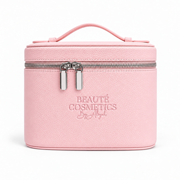 Pink makeup vanity bag