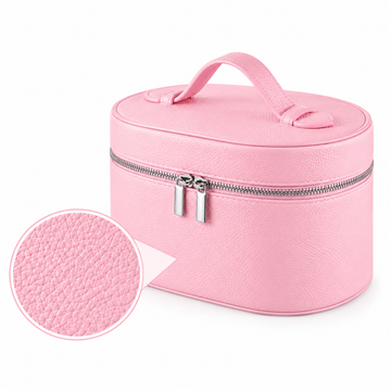 Pink makeup vanity bag